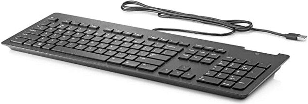 HP USB Slim Smartcard Keyboard 911502-181 Layout Belgian, Black