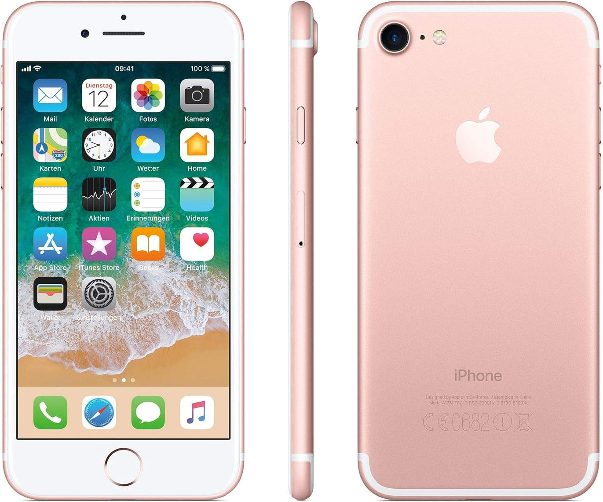 Apple iPhone 7 (A1778, 2016) 32GB Rose Gold 4.7" Retina HD Display 12MP