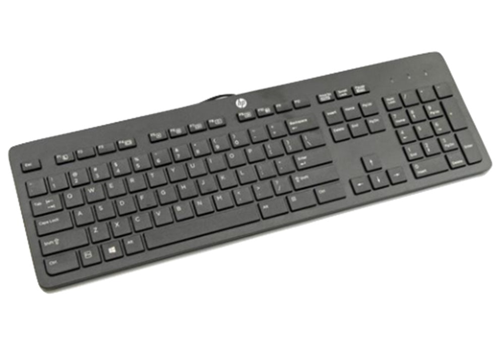 HP Slim Keyboard USB, Schwarz, Layout Französisch