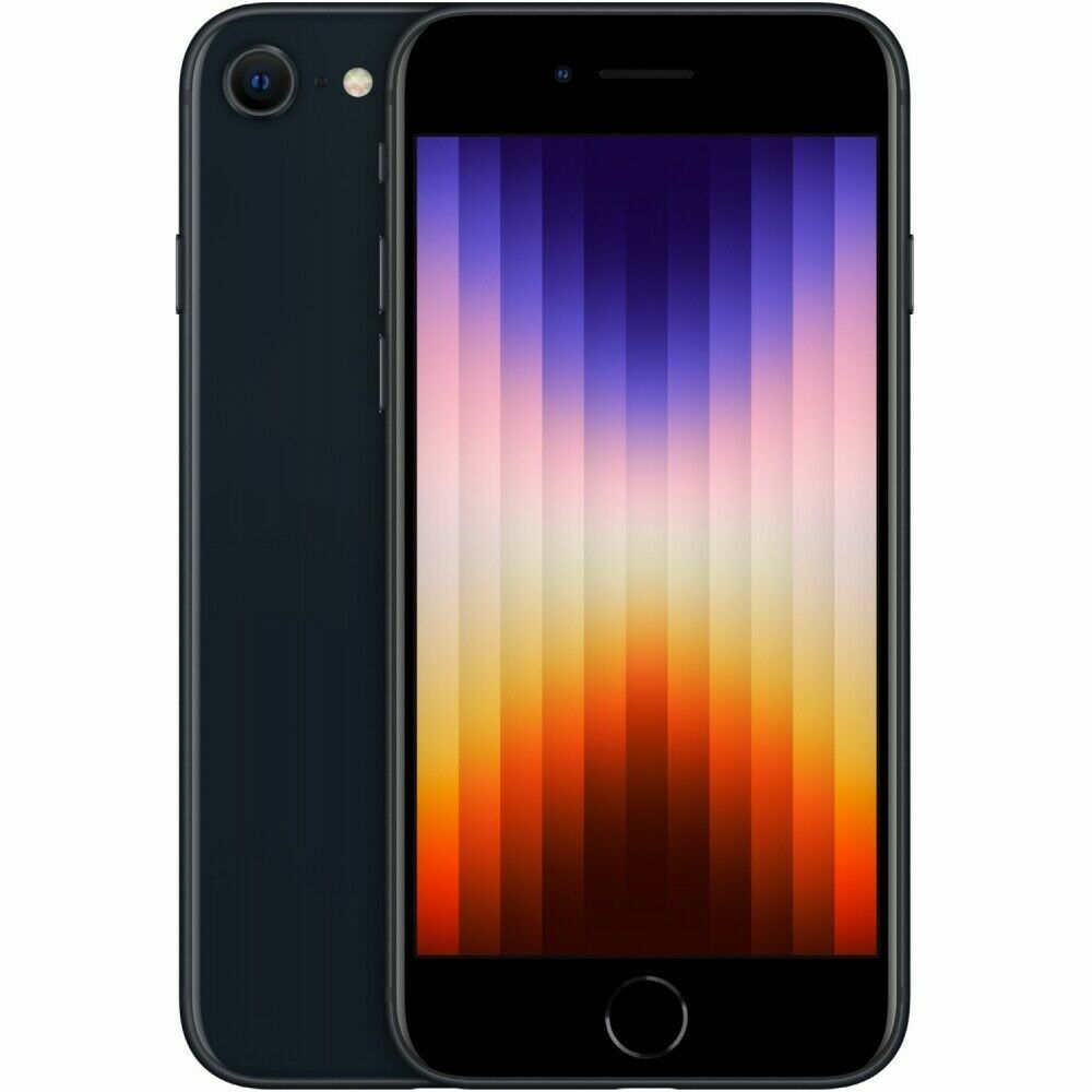 Apple iPhone SE (3rd Generation) 128GB Black 4.7" Retina HD Display 12MP Camera