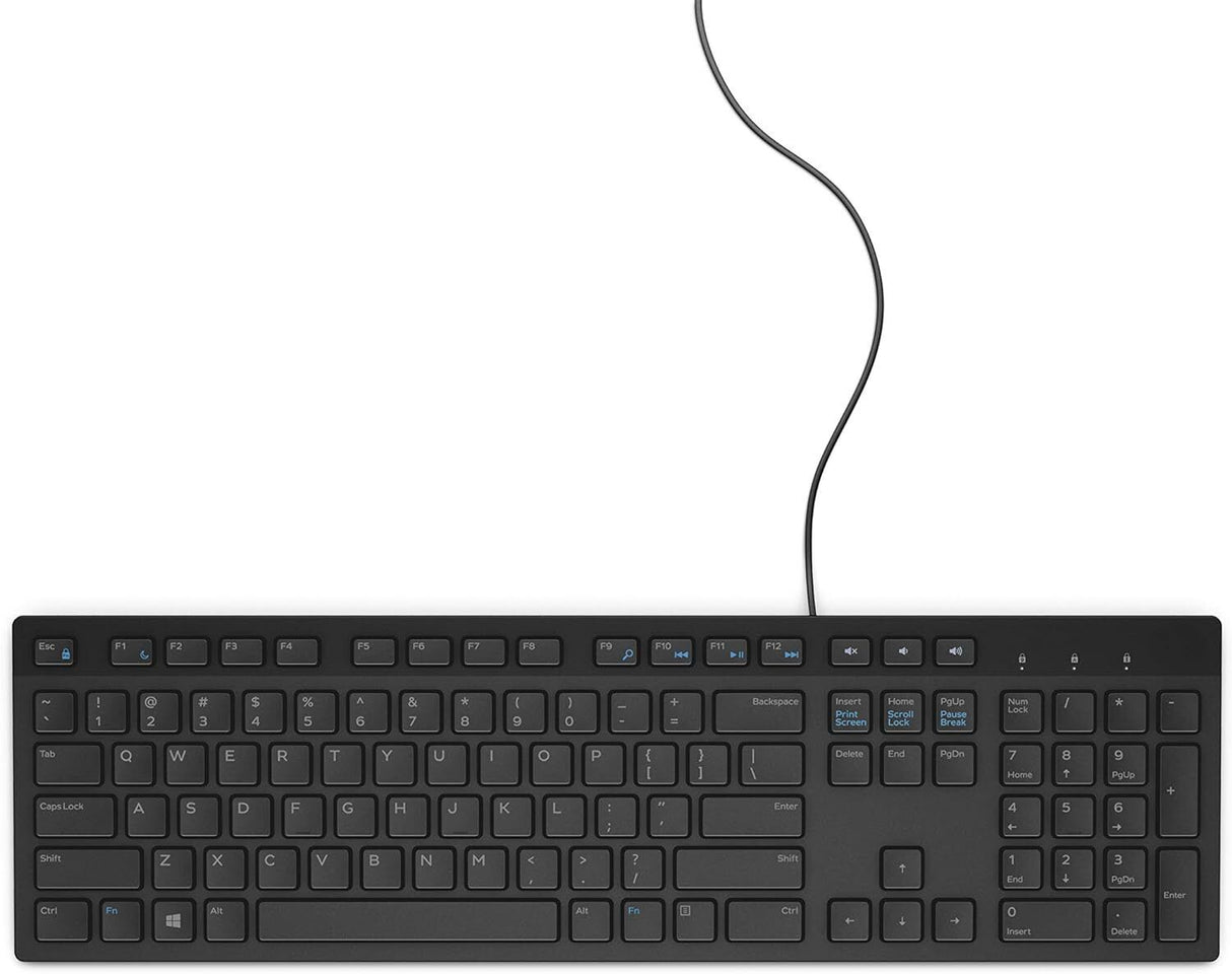 Dell KB216 Slim Office Multimedia Keyboard Schwarz, Layout Türkisch