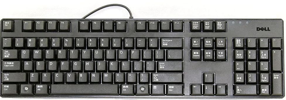 Dell KB1421 Slim Office Multimedia Keyboard Schwarz,Layout US EU