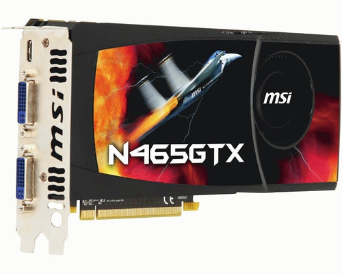 MSI Nvidia N465 GTX 1GB GDDR5 256 bit graphics card Mini HDMI 2 x DVI-I PCI-E 2.1 