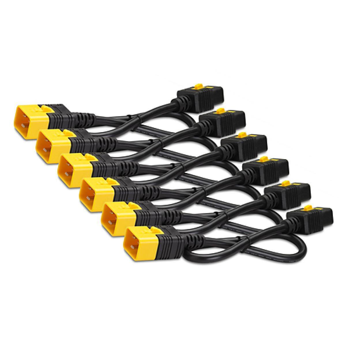 AP8714S - Power cable, 6 pieces, IEC 60320 C19 - IEC 60320 C20, 1.2m, black, APC