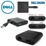Dell DA200 Adapter - USB-C to HDMI/VGA/Ethernet/USB 3.0