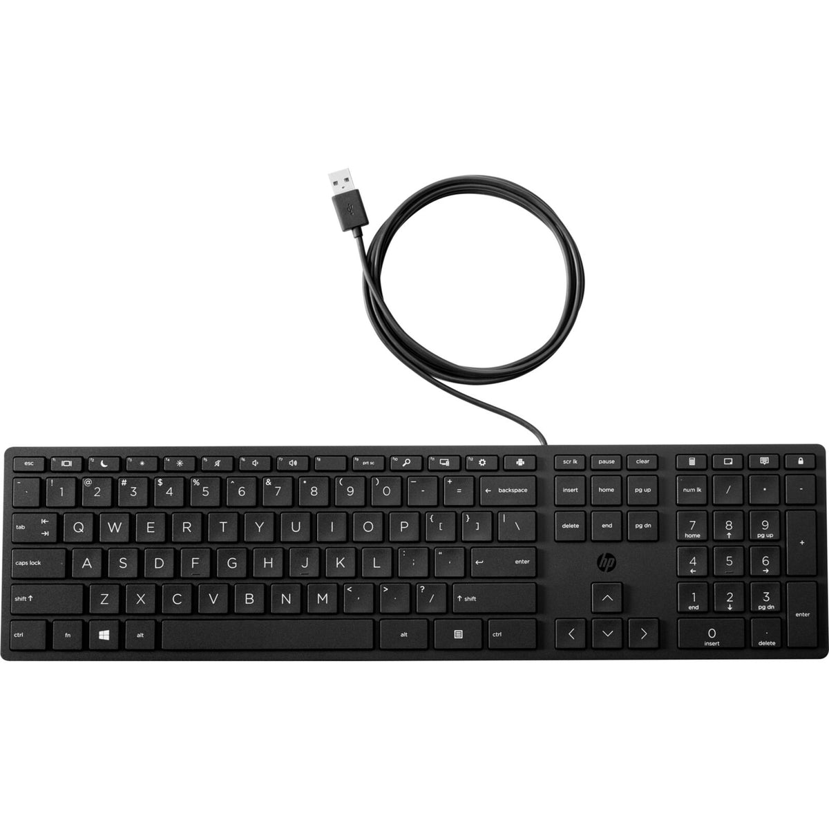 HP 320K Keyboard USB Layout Deutsch, Schwarz