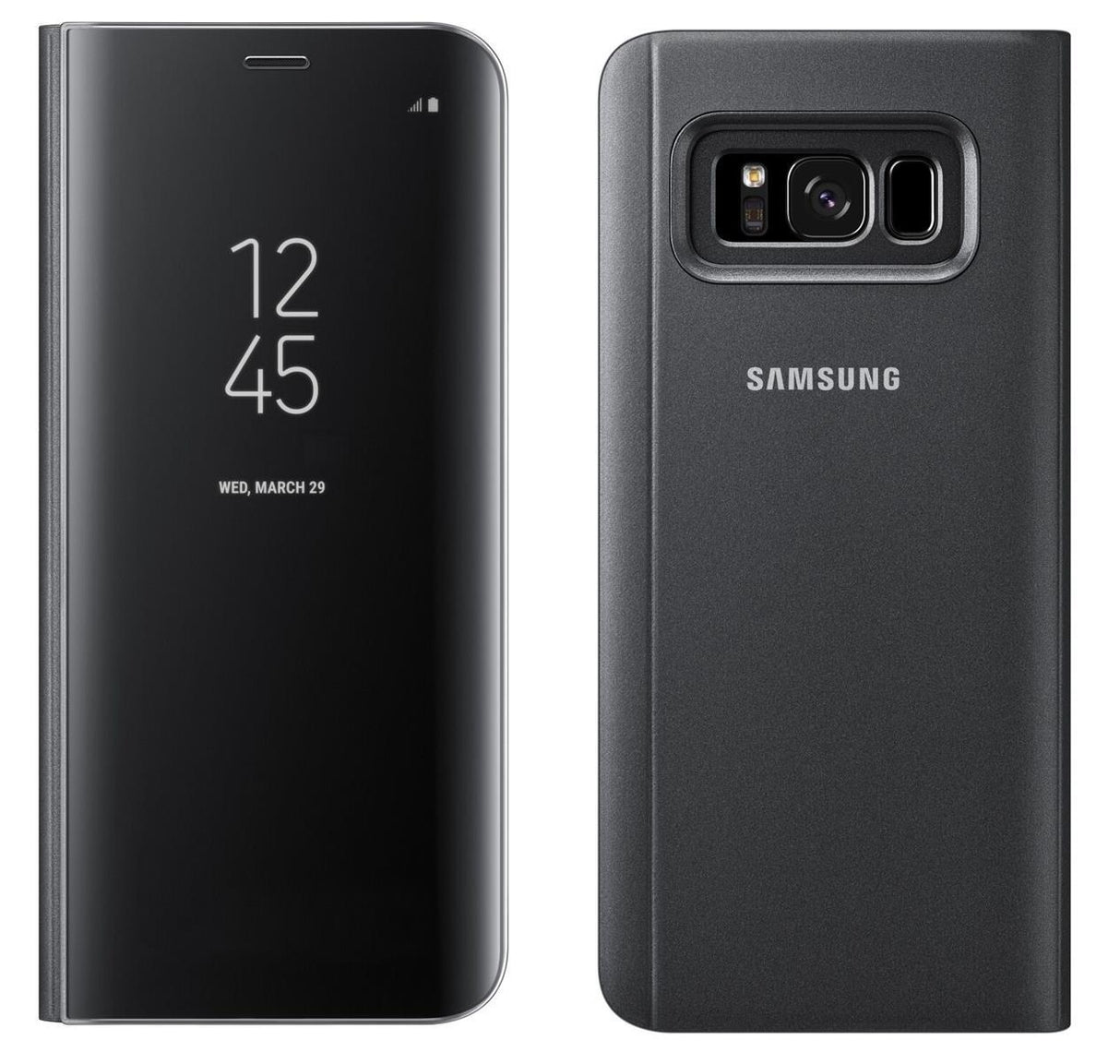 Samsung Galaxy S8 Clear View Standing Cover Schwarz EF-ZG950