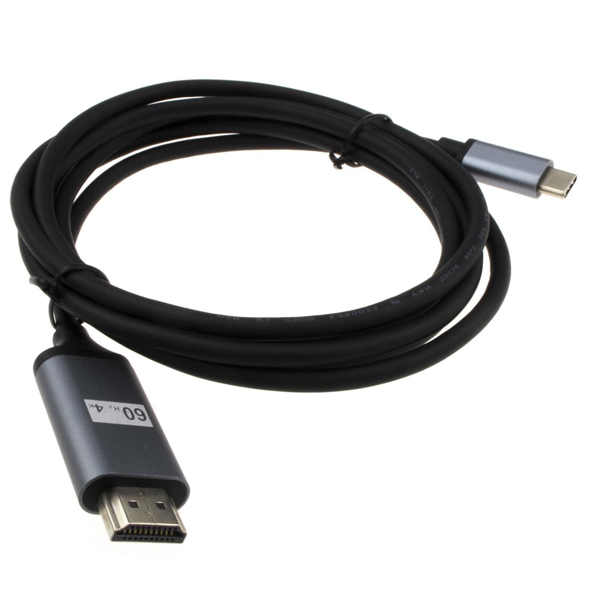 Kenable Encab USB-C auf HDMI Kabel 4K 60Hz UHD Kabel Adapter schwarz 1,8 m