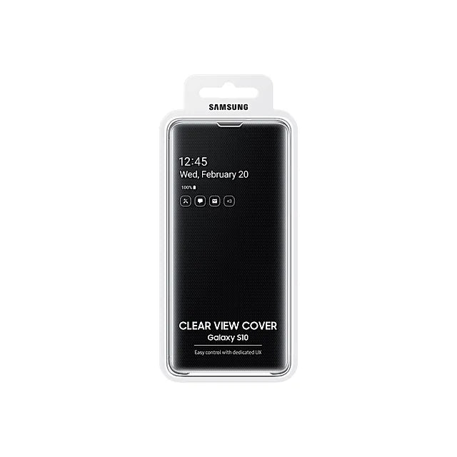 Samsung Galaxy S10 Clear View Cover Schwarz EF-ZG973CBEGWW